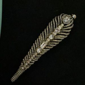 Crystal Feather Pin